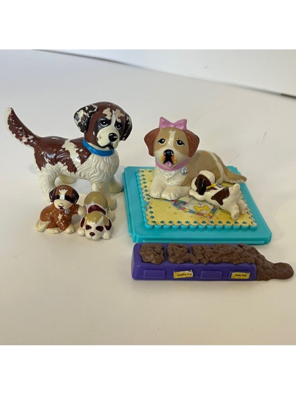 Vintage Kenner Littlest Pet Shop 1993 Beethoven 2nd Mom Puppies Dog Set Missy
